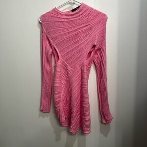 Knit long sleeve cut out mini dress size small
